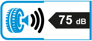 Extern rolgeluid / geluidsemissie: 75dB